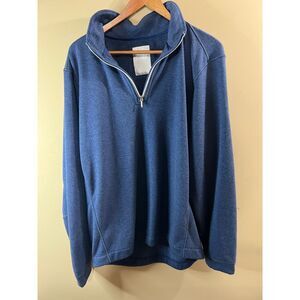 Buki‎ Voey Quarter Zip Pullover Sweater in Blue Men's XL